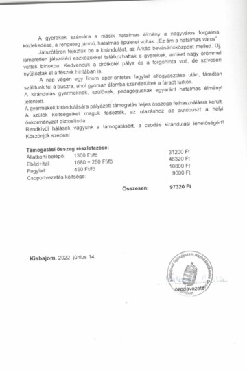 Világjegy 2022 intézményi beszámoló Világjegy 2022 intézményi beszámoló
