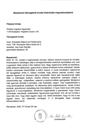 Világjegy 2022 intézményi beszámoló Világjegy 2022 intézményi beszámoló