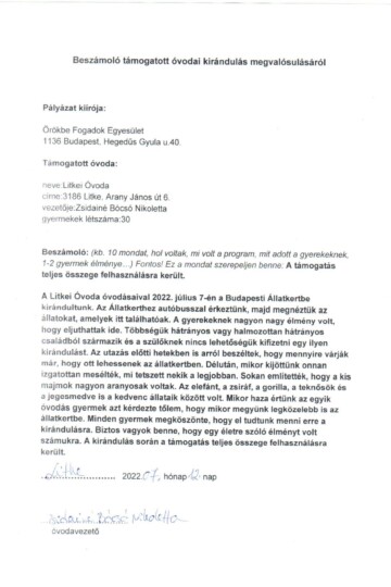 Világjegy 2022 intézményi beszámoló Világjegy 2022 intézményi beszámoló