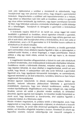 Világjegy 2022 intézményi beszámoló Világjegy 2022 intézményi beszámoló