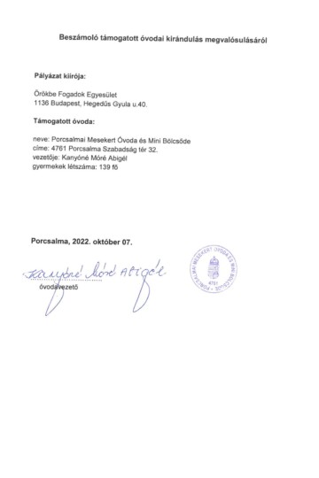 Világjegy 2022 intézményi beszámoló Világjegy 2022 intézményi beszámoló