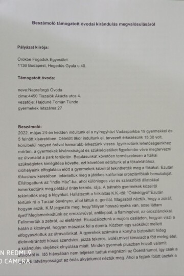 Világjegy 2022 intézményi beszámoló Világjegy 2022 intézményi beszámoló
