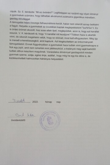 Világjegy 2022 intézményi beszámoló Világjegy 2022 intézményi beszámoló