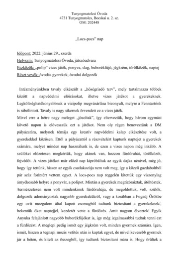 Világjegy 2022 intézményi beszámoló Világjegy 2022 intézményi beszámoló