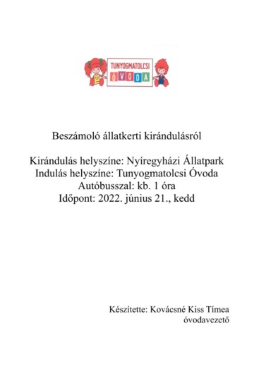 Világjegy 2022 intézményi beszámoló Világjegy 2022 intézményi beszámoló