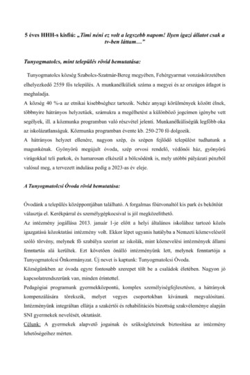 Világjegy 2022 intézményi beszámoló Világjegy 2022 intézményi beszámoló