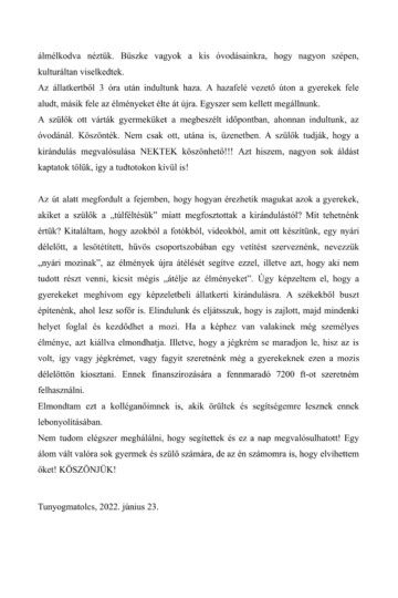 Világjegy 2022 intézményi beszámoló Világjegy 2022 intézményi beszámoló